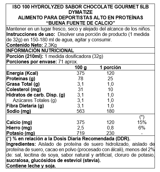 ISO 100 - PEANUT BUTTER - 5 LBS - DYMATIZE