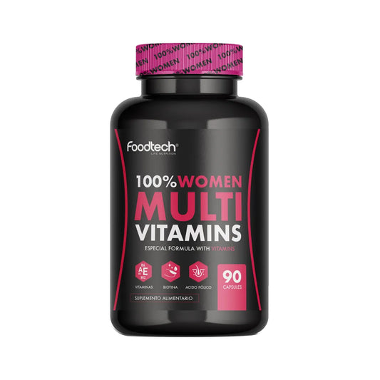 100% WOMEN MULTIVITAMINS 90 CAPS - FOODTECH