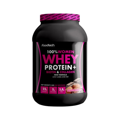 100% WOMEN WHEY PROTEIN CHOCOLATE AVELLANA  2LB - FOODTECH